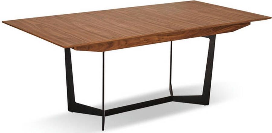 Giga Meubel Eetkamerstoel Walnoot Fineer Metaal 200x100x76cm Eetkamertafel Tokyo