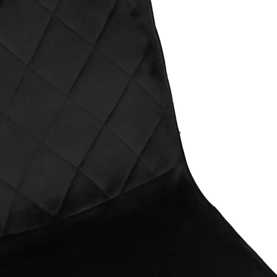 Giga Meubel Eetkamerstoel Zwart Set van 2 Metaal & Stof Zithoogte 47.5cm Stoel Yez - Foto 5