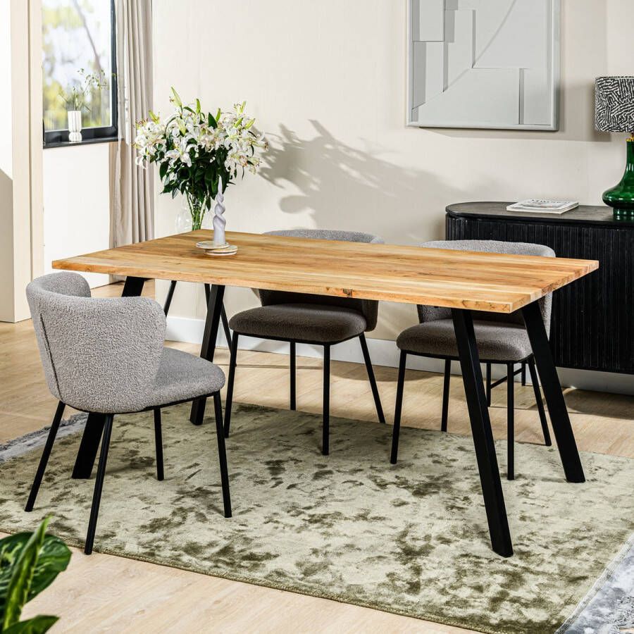 Giga Meubel Eetkamertafel Acaciahout Naturel 160x90cm Tafel Adriaan