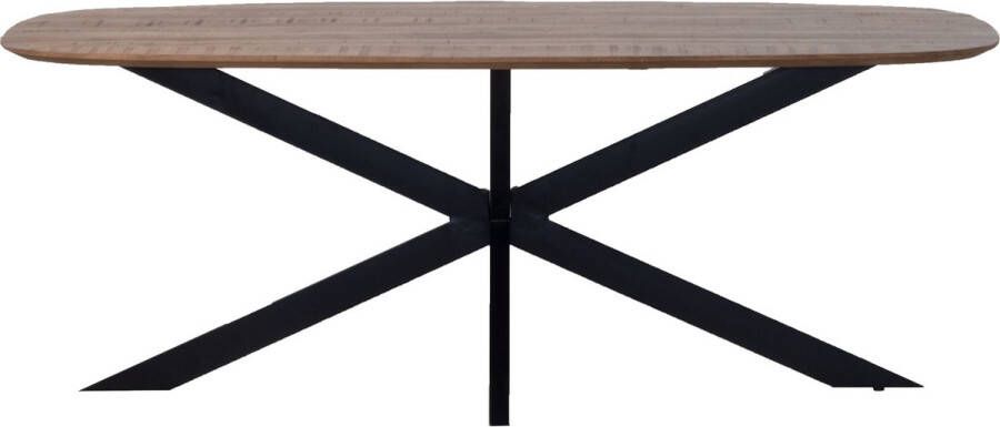 Giga Meubel Eettafel Bruin Deens Ovaal Mangohout 180x90x76cm Eettafel Jordan - Foto 2