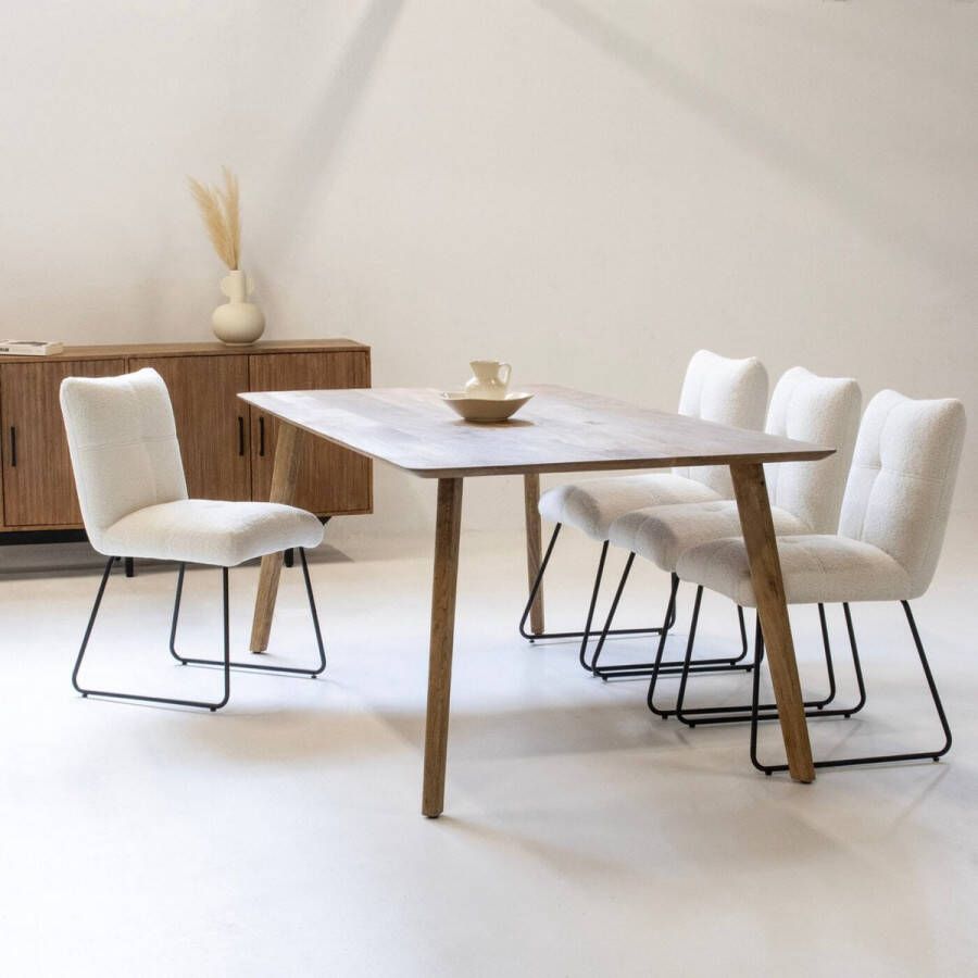 Giga Meubel Eettafel Naturel Mangohout 200cm Rechthoek Eettafel Denmark - Foto 2