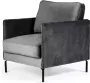 Giga Meubel Fauteuil Donkergrijs Stalen Onderstel Stoel Santiago Heaven - Thumbnail 1