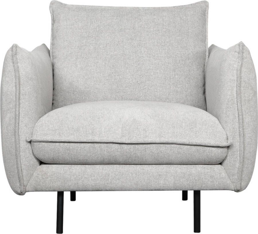 Giga Meubel Fauteuil Grijs Metaal Polyester 97x100x89cm Milano