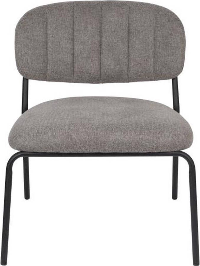 Giga Meubel Fauteuil Rechthoek Zwart Grijs 60x56x68cm Jolien