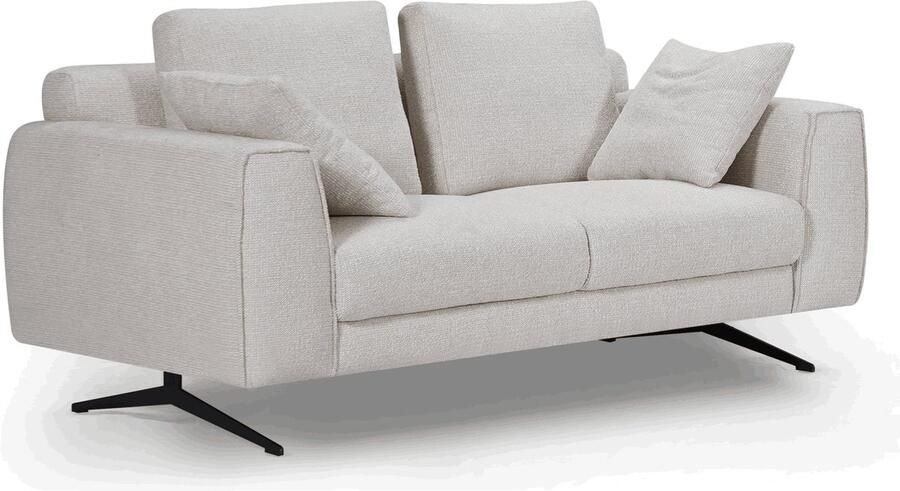 Giga Meubel 2-Zits Bank Beige Stof & Metaal 176x92x84 cm Bank Detroit