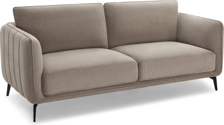 Giga Meubel 3-Zits Bank Beige Metaal Polyester 197x85x85cm Selena