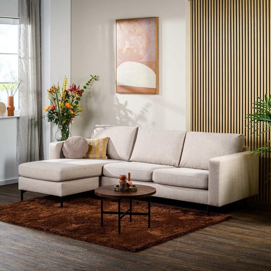 Giga Meubel 3-Zits Bank Beige Stof Textiel 255x155x85cm 3-Zits Bank Chloe - Foto 1