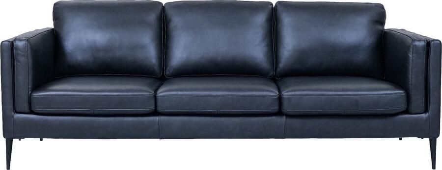 Giga Meubel 3-Zits Bank Zwart Metaal Leer 220x88x83cm Valencia - Foto 2