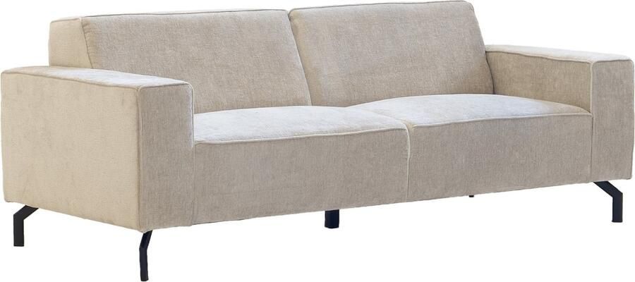 Giga Meubel Bank Taupe Stof Textiel 3-zits 220x100x82cm Rome
