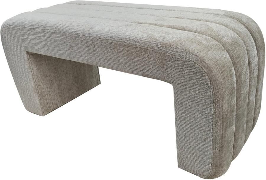 Giga Meubel Halbankje Sera Stof Hout Beige 99x38x46cm - Foto 2