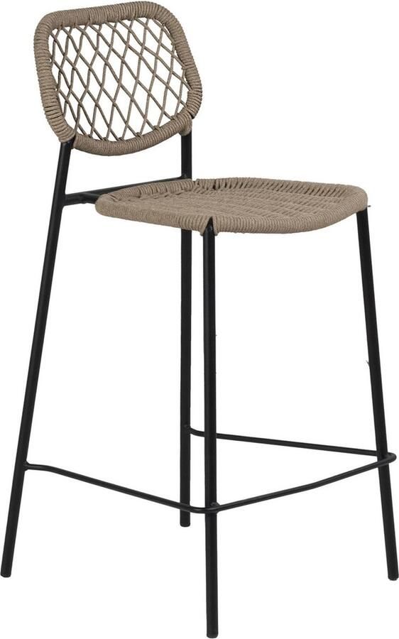 Giga Meubel Barkruk Elie Naturel Touw Zithoogte 75cm Set van 2