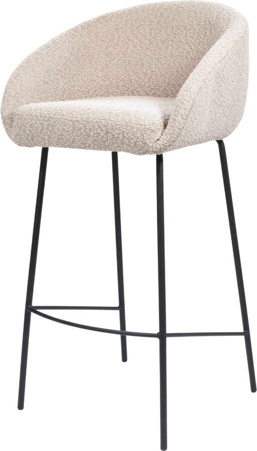 Giga Meubel Barkruk Lova Taupe Stof Zithoogte 75cm Set van 2