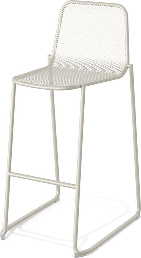 Giga Meubel Barkruk Mase Staal Beige Zithoogte 74cm Set van 4