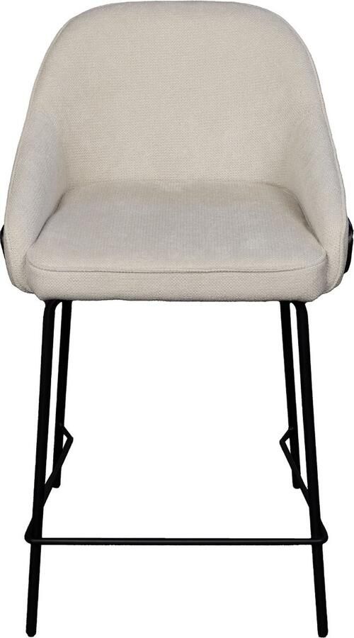 Giga Meubel Barkruk Maxime Beige Stof 50x52x100cm Set van 2