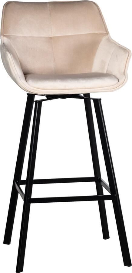 Giga Meubel Barkruk Shannon Draaibaar Champagne Set van 2