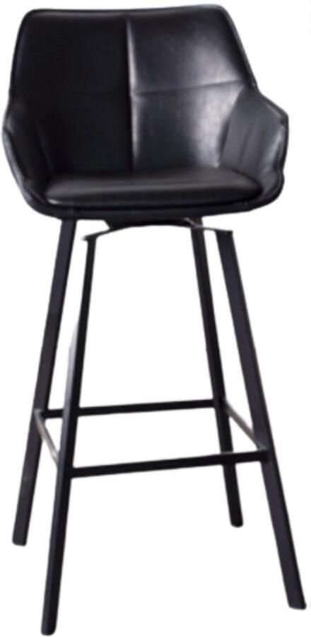 Giga Meubel Barkruk Shannon Zwart Draaibaar - Foto 2