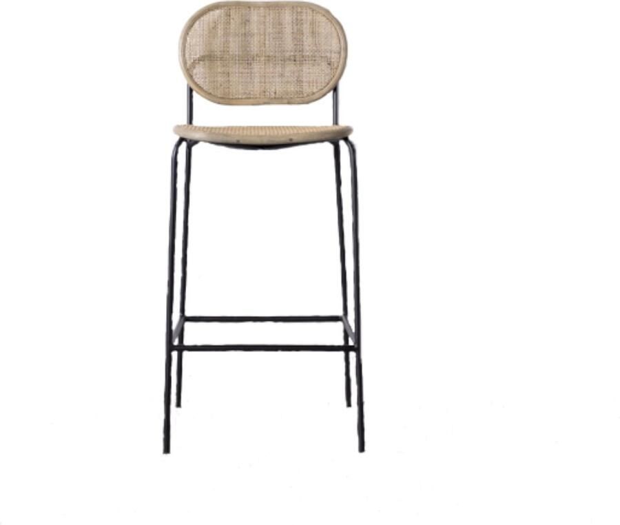 Giga Meubel Barkruk Webbing Grijs Set van 2