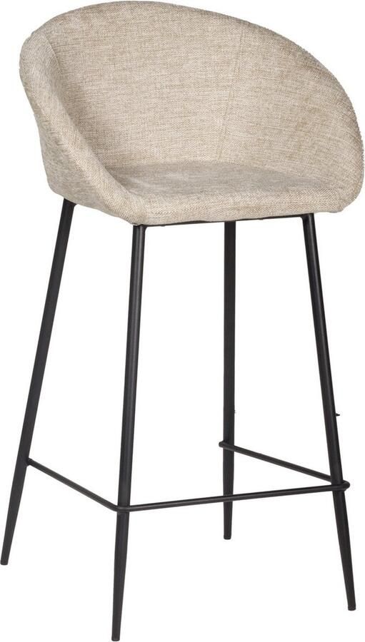 Giga Meubel Barstoel Amira Beige Stof Zithoogte 66cm Set van 2
