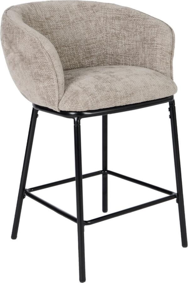 Giga Meubel Barkruk Beige Stof Zithoogte 75cm Mae - Foto 2