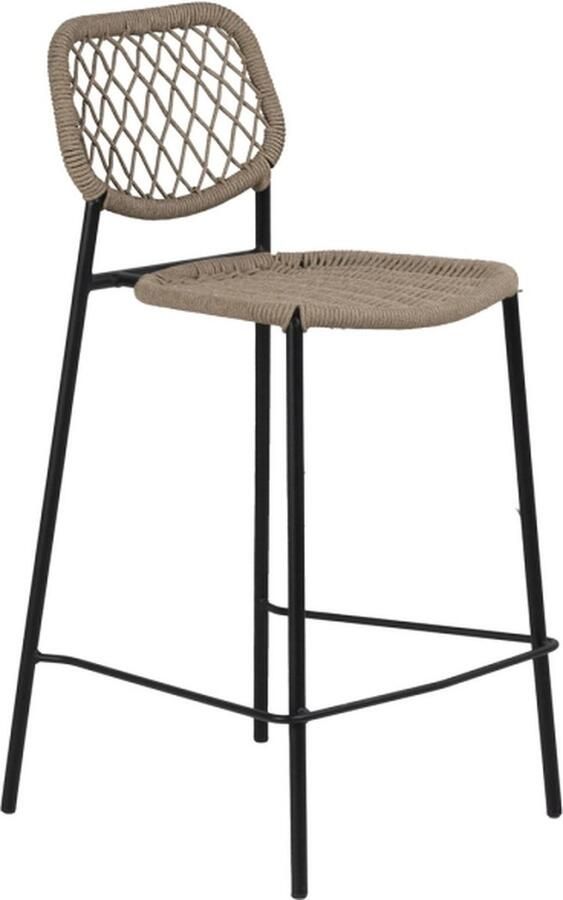Giga Meubel Barstoel Elie Naturel Touw Zithoogte 65cm Set van 2