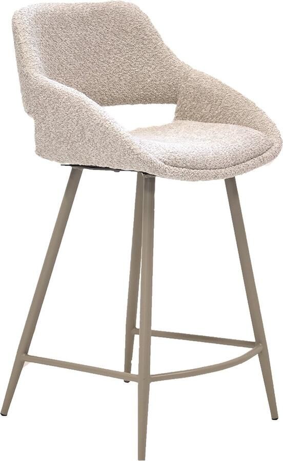 Giga Meubel Giga MeubeBarstoel Jess Stof Beige Zithoogte 65cm 50x50x97cm Set van 2
