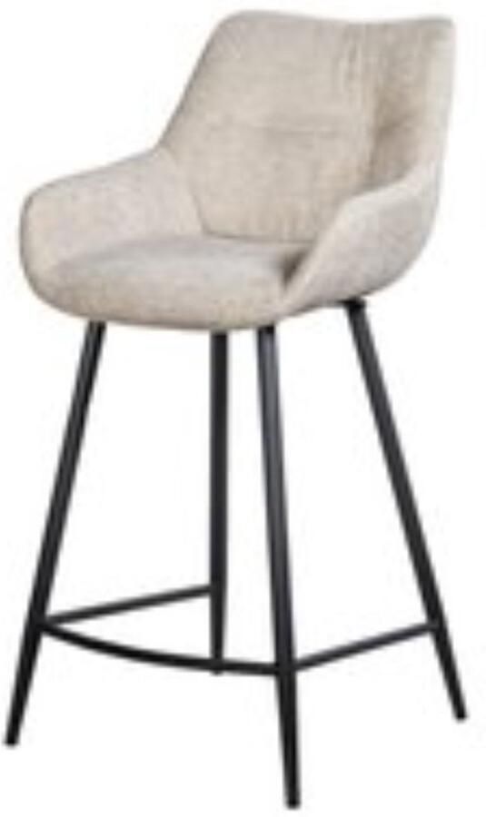 Giga Meubel Barstoel Joah Beige Stof Zithoogte 63cm Set van 2