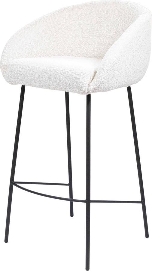 Giga Meubel Barstoel Lova Beige Stof 52x42x88cm Set van 2