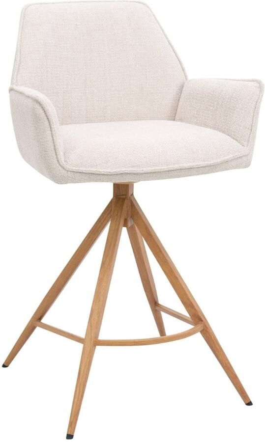 Giga Meubel Barstoel Noa Beige Naturel Zithoogte 66cm Set van 2
