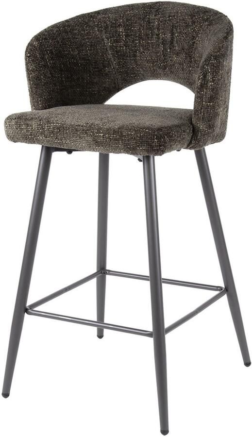 Giga Meubel Barstoel Salon Tissee Bruin Stof 51x50x94cm Set van 2