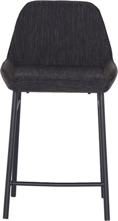 Giga Meubel Barstoel Zwart Bouclé Zithoogte 65cm Stoel Joëlle Set van 2