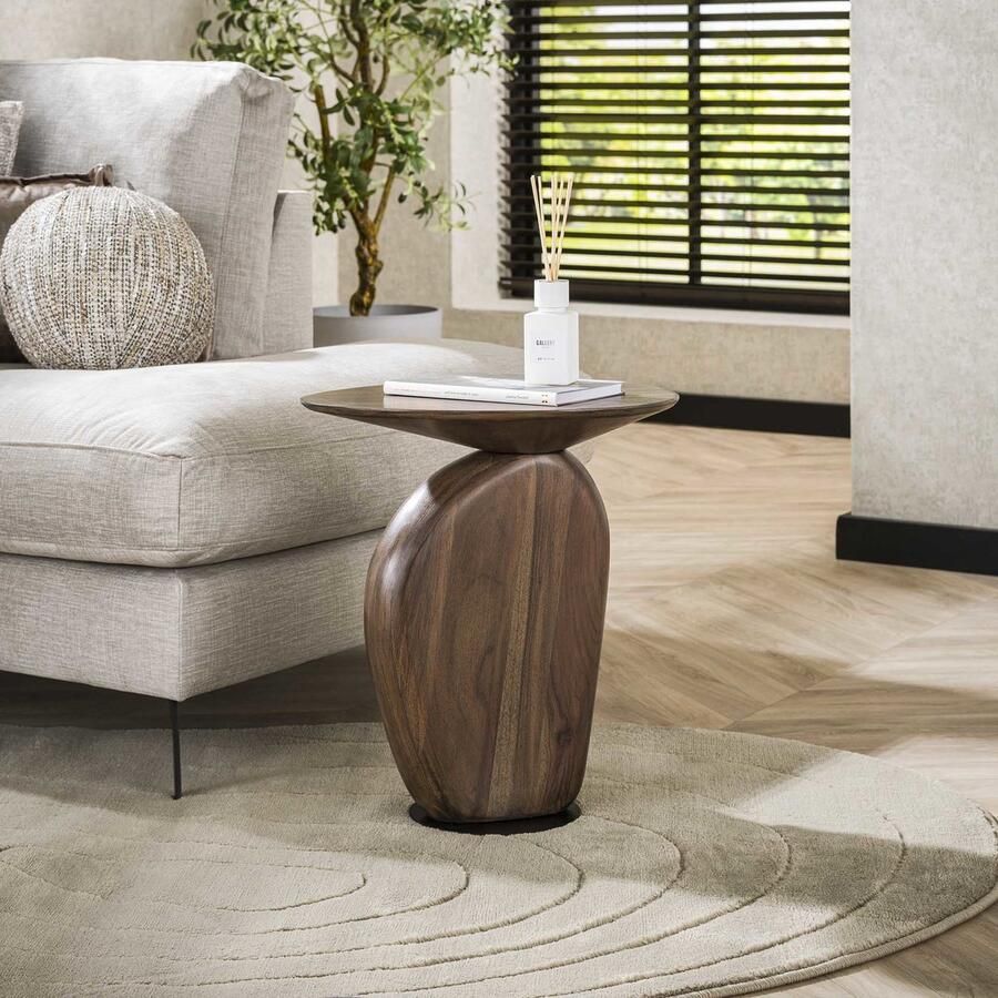 Giga Meubel Bijzettafel Art Bruin Acaciahout 45x36x50cm - Foto 2