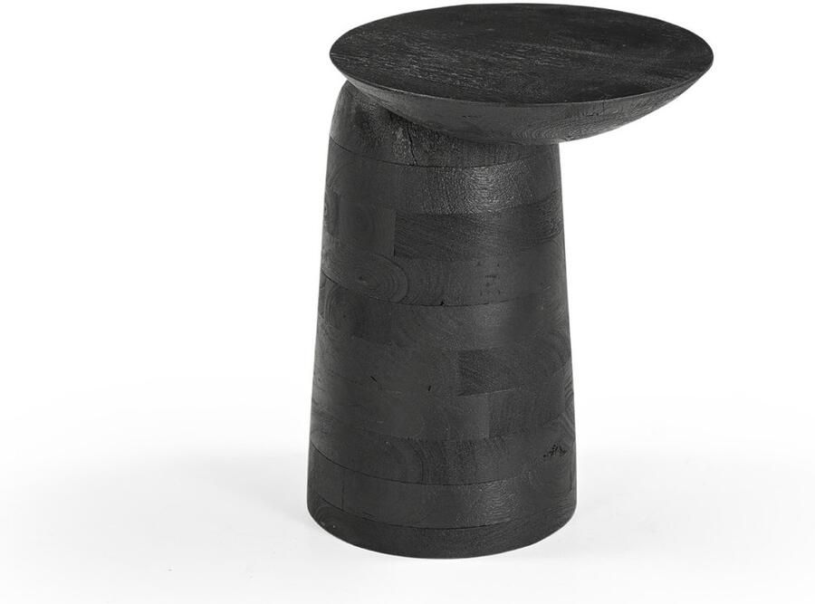 Giga Meubel Bijzettafel Ebbe Zwart Mangohout 43x34x45cm