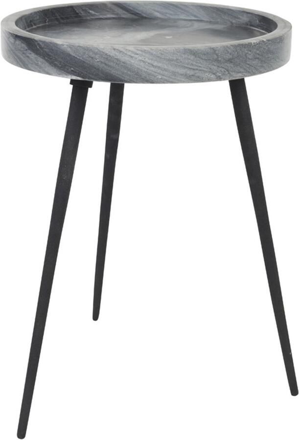Giga Meubel Bijzettafel Karrara Grijs Marmer 33x33x45cm