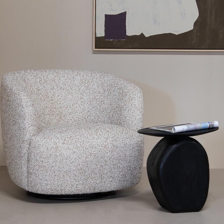 Giga Meubel Bijzettafel Organisch Zwart Mangohout 45x35x45cm Ebbe - Foto 2