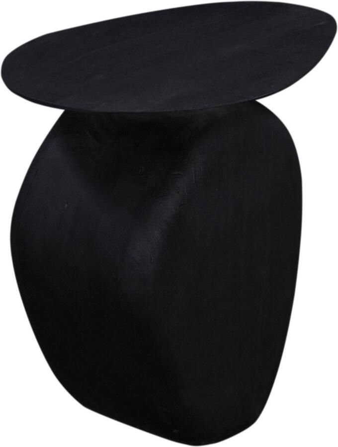 Giga Meubel Bijzettafel Organisch Zwart Mangohout 45x35x45cm Ebbe