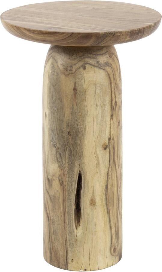 Giga Meubel Bijzettafel River Solid Naturel Hout 35x35x55cm