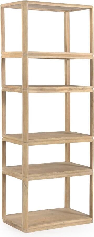 Giga Meubel Boekenkast Noëlle Mangohout Naturel 80x40x200cm