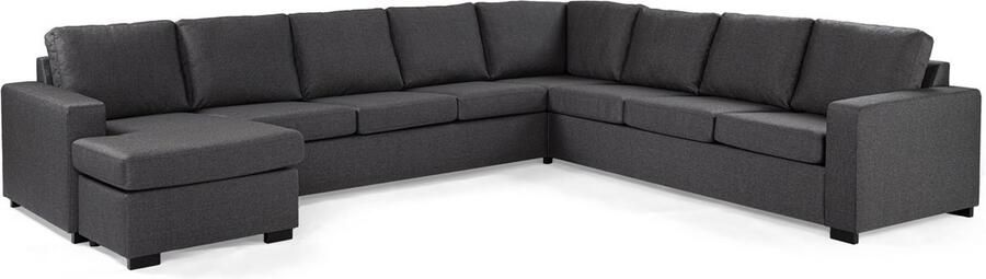 Giga Meubel Chaise Longue Bank Antraciet Stof 7-Zits 345x285x80cm Inari