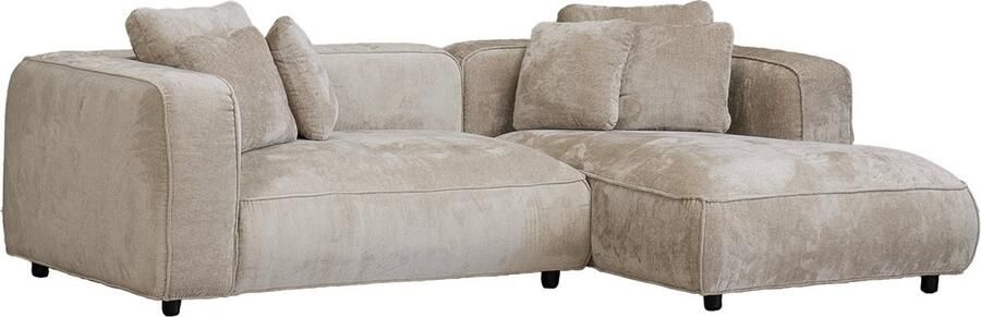 Giga Meubel Chaise Longue Bank Beige Stof 3-zits Rechts 250x160x70cm Nantes