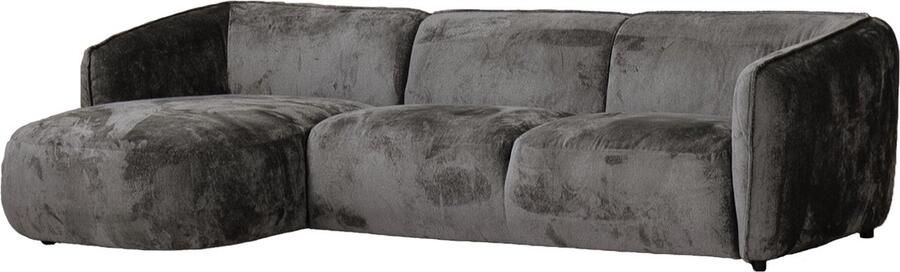 Giga Meubel Chaise Longue Bank Mokka Stof 3-zits Links 275x150x70cm Lille