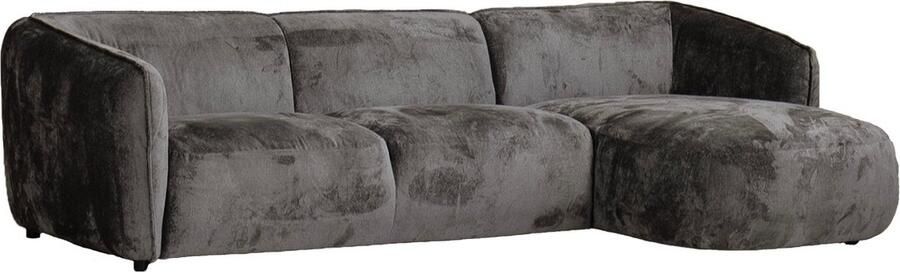Giga Meubel Chaise Longue Bank Mokka Stof 3-zits Rechts 275x150x70cm Lille