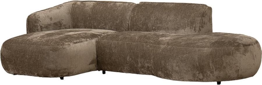 Giga Meubel Chaise Longue Bank Taupe Stof 2 5-zits 250x150x70cm Marseille