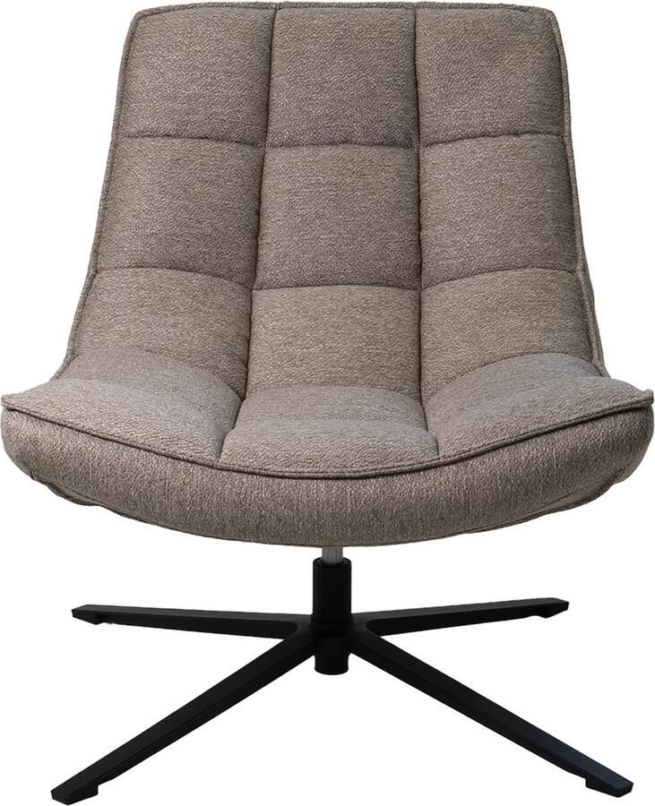 Giga Meubel Draaifauteuil Stof Textiel Taupe 86x74x84cm Mattis - Foto 4
