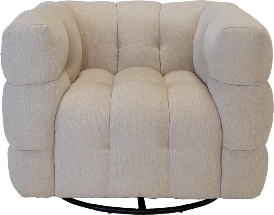 Giga Meubel Draaifauteuil Beige Zithoogte 44cm Stuva