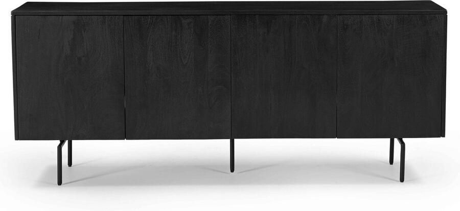 Giga Meubel Dressoir Zwart Mangohout 180x35x75cm Dressoir Cas - Foto 2
