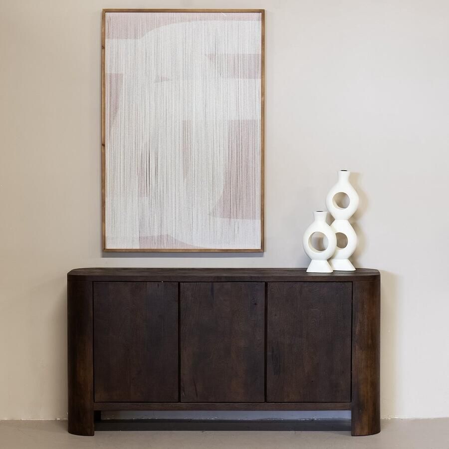 Giga Meubel Dressoir Mitchel Donkerbruin Mangohout 150x40x76cm - Foto 2