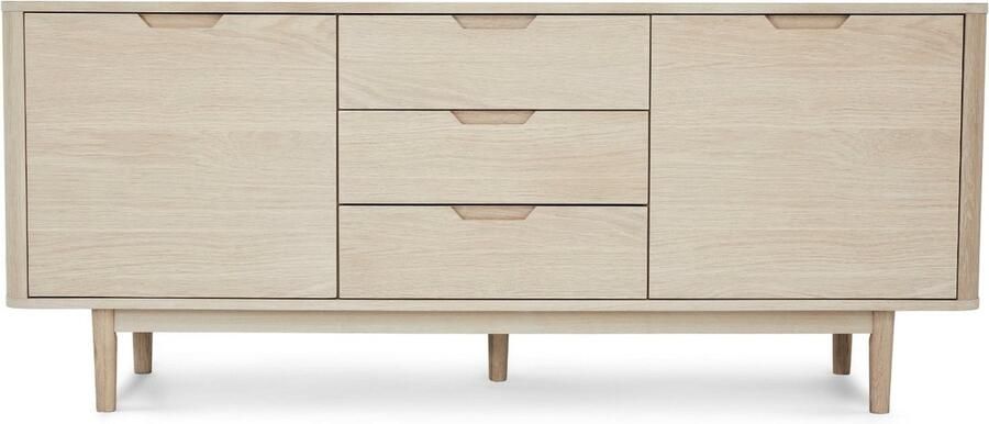 Giga Meubel Dressoir Eiken Naturel 180x45x75cm Dressoir Nyborg