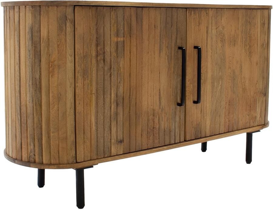 Giga Meubel Dressoir Merel 140cm Mangohout Metaal Naturel