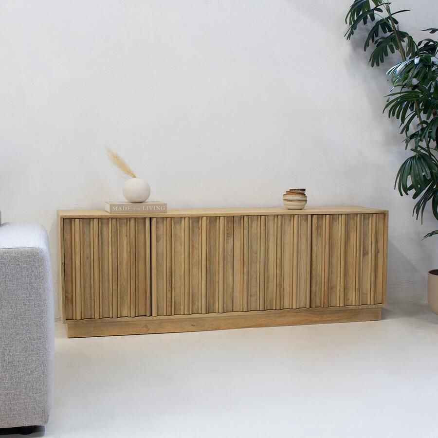 Giga Meubel Dressoir Nika Mangohout Naturel 180x40x63cm