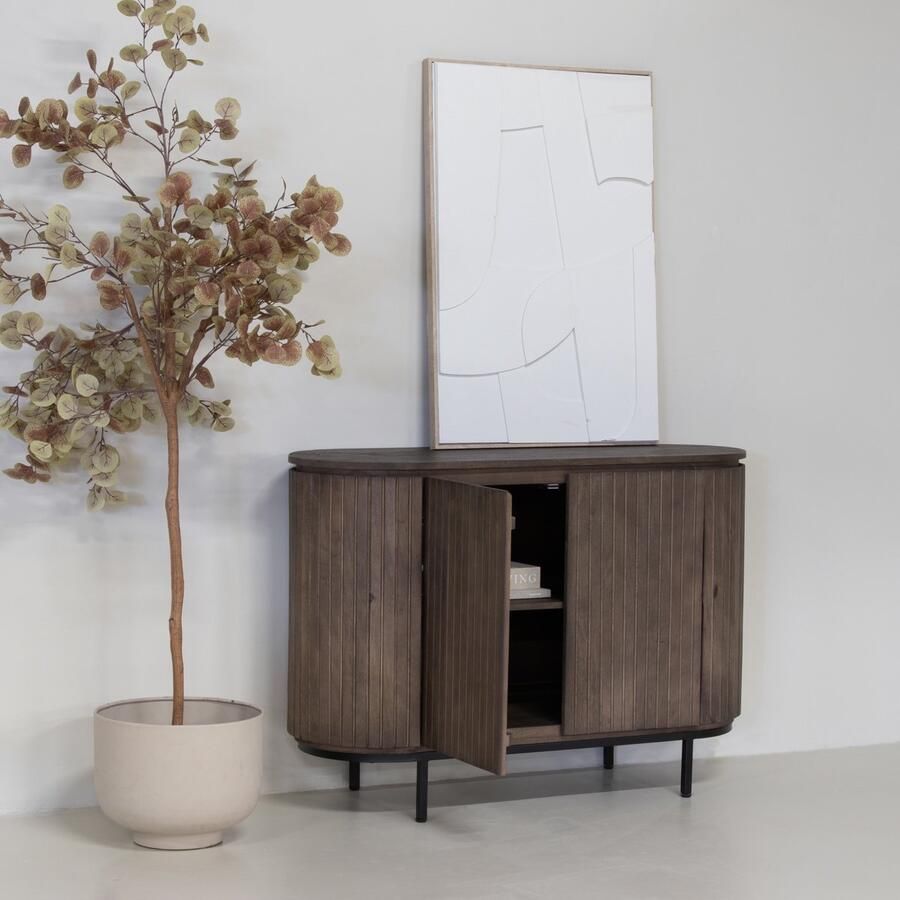 Giga Meubel Dressoir Tora Donkerbruin Hout 115x43x80cm - Foto 2